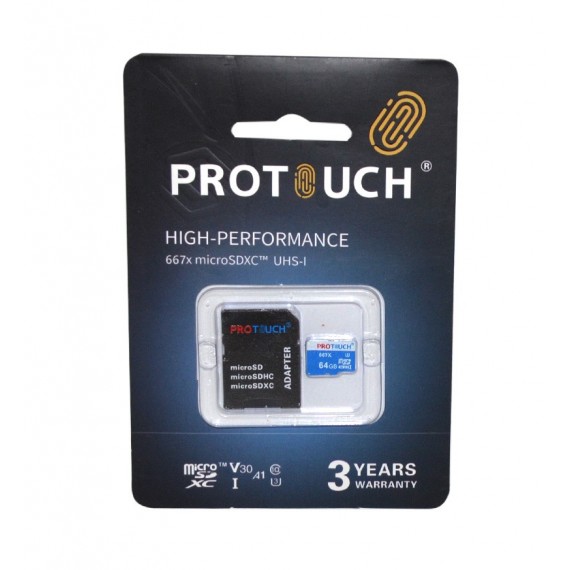 رم موبایل پروتاچ (ProTouch) مدل 64GB MicroSD 667X USH-I V30 U3 A1