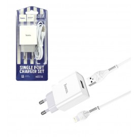 شارژر دیواری + کابل آیفون هوکو (Hoco) مدل C81A