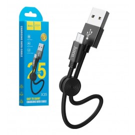 کابل اندروید (MicroUSB) پاوربانکی هوکو (hoco) طول 25 سانتی متر مدل X35