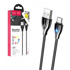 کابل Type-C طول 1.2 متر هوکو (hoco) مدل U88 LED