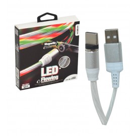 کابل شارژ Type-C مگنتی LED دار موکسوم (MoXoM) طول 1 متر مدل MX-CB67