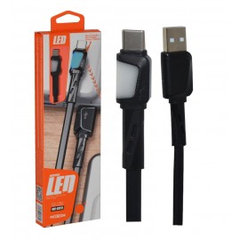 کابل Type-C فلت موکسوم (MoXom) طول 1 متر مدل MX-CB73 LED