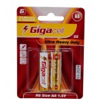 باتری قلمی GigaCell مدل Ultra Heavy Duty R6 AA (کارتی 2 تایی)