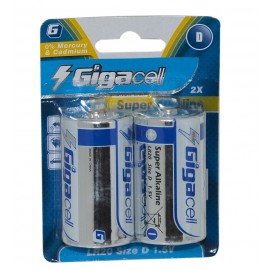 باتری سایز (D) بزرگ گیگاسل (GigaCell) مدل Super Alkaline LR20 کارتی