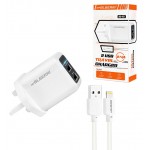 شارژر دو پورت + کابل آیفون Lightning ام پی بلبری (mpBLBERRI) مدل BLB-183