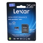 رم موبایل LEXAR مدل 256GB MicroSDXC U3 A1 V30 100MB/S خشاب دار