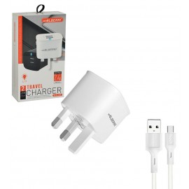 شارژر دو پورت + کابل Type-C ام پی بلبری (mpBLBERRI) مدل BLB-208