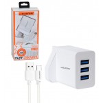 شارژر 3 پورت + کابل Type-C ام پی بلبری (mpBLBERRI) مدل BLB-128