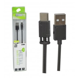 کابل Type-C فنری فلزی BAVIN طول 1 متر مدل CB-111