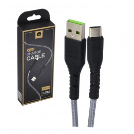 کابل Type-C کنفی طول 2.5 متر WUW مدل X135