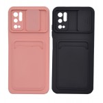 گارد (دوتایی) سیلیکونی جاکارتی دار محافظ لنزکشویی مدل  Xiaomi Poco M3 Pro