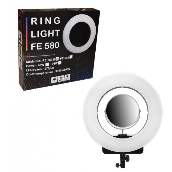 رينگ لايت عکاسی Ring Light FE-580 III + سه پايه نور ايلکين ILKeen iA 260L