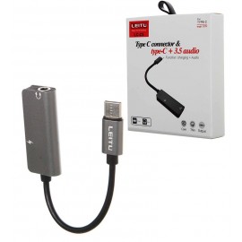 تبدیل Type-C به Type-C و aux لیتو (leitu) مدل LC-C5