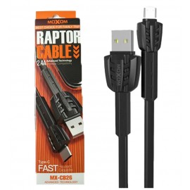 کابل TYPE-C موکسوم (MoXom) طول 1 متر فلت مدل MX-CB26