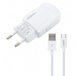 شارژر تک پورت + کابل TYPE-C موکسوم (MOXOM) مدل KH-49