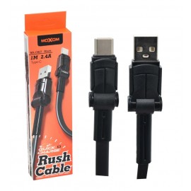 کابل TYPE-C موکسوم (MoXom) طول 1 متر فلت مدل MX-CB27