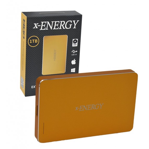 هارد اکسترنال ایکس انرژی (x-ENERGY) گلد USB 3.0 یک ترابایت