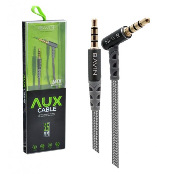 کابل 1 به 1 صدا (AUX) طول 1.2 متر باوین (BAVIN) مدل AUX-06