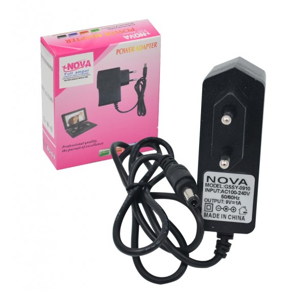 فروش عمده آداپتور سوزنی 9 ولت 1 آمپر X NOVA