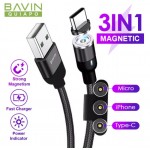 کابل Type-c اندروید و آیفون مغناطیسی باوین (BAVIN) طول 1 متر مدل CB-173