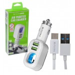 شارژر فندکی + کابل TYPE-C باوین (BAVIN) مدل PC285