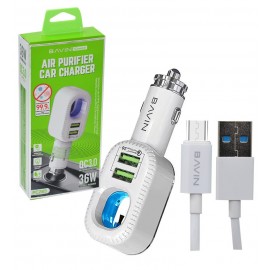 شارژر فندکی + کابل اندروید باوین (BAVIN) مدل PC285