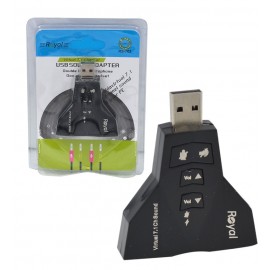 کارت صدای 7.1 کاناله USB اکسترنال رویال (Royal) مدل RS-702