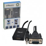 کابل تبدیل VGA به HDMI + کابل AUX و Adaptor رویال (Royal) مدل RV-315