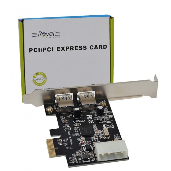 کارت PCI-E به USB3.0 دو پورت رویال (Royal) مدل RP-302
