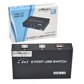 USB سوئیچ دستی 2 پورت رویال (Royal) مدل 1A2B