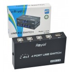 USB سوئیچ دستی 4 پورت رویال (Royal) مدل 1A4B