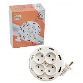 رابط و چندراهی برق امگا (Omega) مدل 4 خانه سیم جمع شو 5 متری