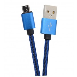 کابل اندروید (MicroUSB) پاوربانکی کنفی (نایلونی) طول 30 سانتی متری