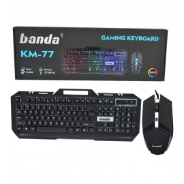 کیبورد و موس گیمینگ Banda KM-77 RGB