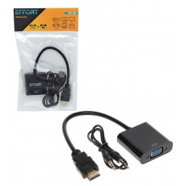 کابل تبدیل HDMI به VGA + کابل AUX و Adaptor ایفورت (EFFORT) مدل EF-151