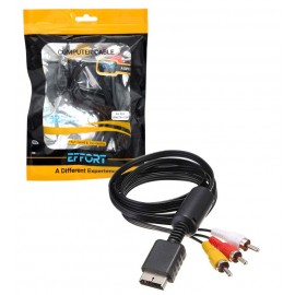 کابل تصویر AV پلی استیشن PS2 طول 1.5 متر ایفورت (EFFORT) مدل AV PS2