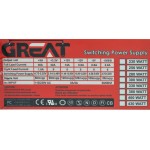 پاور کیس گریت  (GREAT) مدل  فن 12*12 300W پکدار