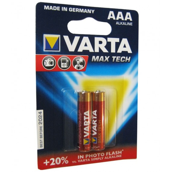 باتری نیم قلمی VARTA مدل AAA MAX TECH Alkaline