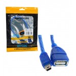 کابل Mini USB OTG (5pin) طول 30 سانتی متر ایفورت (EFFORT)
