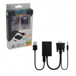 کابل تبدیل VGA به HDMI + کابل AUX و Adaptor ایفورت (EFFORT) مدل EF-153