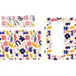 لیبل کیبورد و برچسب پشت و جلوی لپ تاپ چرمی طرح Flower کد 1005