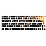 لیبل کیبورد چرمی فانتزی طرح Wave کد 110