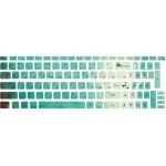 لیبل کیبورد چرمی فانتزی طرح Wave کد 110