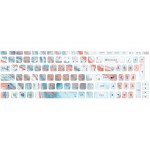 لیبل کیبورد چرمی فانتزی طرح Wave کد 110