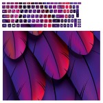 لیبل کیبورد و برچسب پشت لپ تاپ چرمی طرح Flower2 کد 509