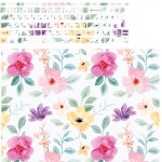 لیبل کیبورد و برچسب پشت لپ تاپ چرمی طرح Flower2 کد 509