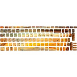 لیبل کیبورد چرمی فانتزی طرح artistic کد 112