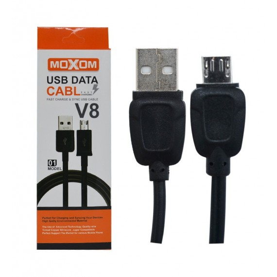 کابل شارژ اندروید طول 1 متر ماکسوم (MOXOM) مدل V8-01