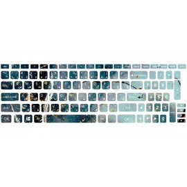 لیبل کیبورد چرمی فانتزی طرح Abstract کد 115