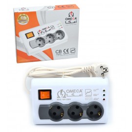 محافظ برق امگا (Omega) مدل 3 خانه 1.5 متری P3000 ارت دار - استاندارد